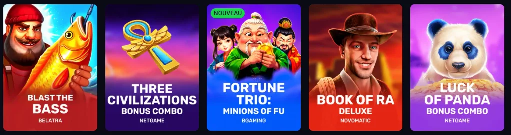 Jeux de machines à sous du casino Crash Pirate France avec plusieurs titres populaires